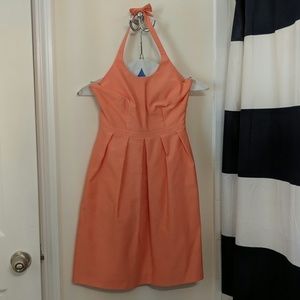 Coral halter dress